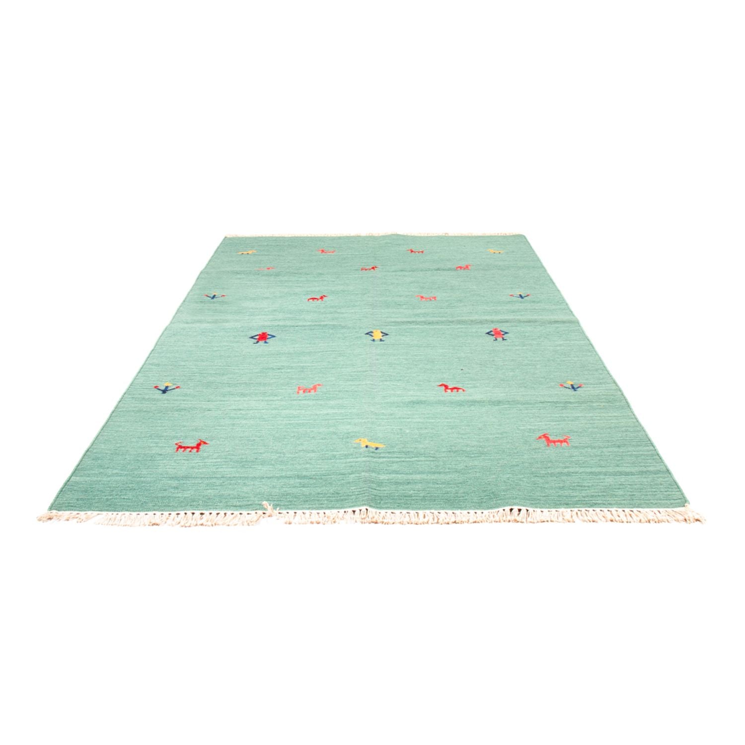 Kelim Teppich - Trendy - 240 x 160 cm - türkis