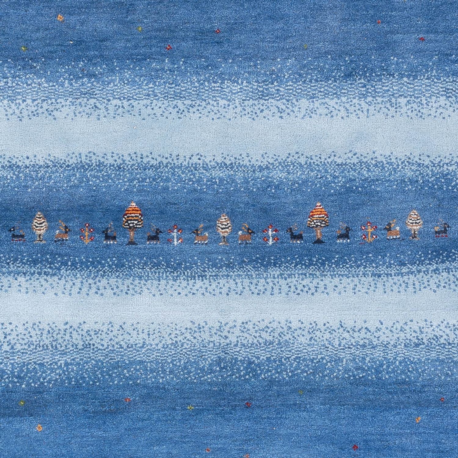 Gabbeh Teppich - Loribaft Indus - 243 x 169 cm - blau