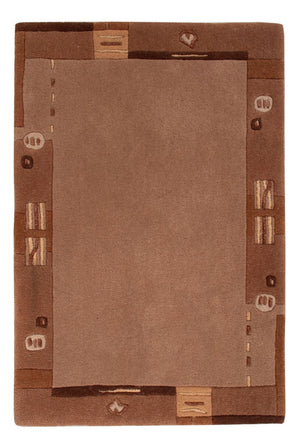 Nepal Teppich - 90 x 60 cm - braun