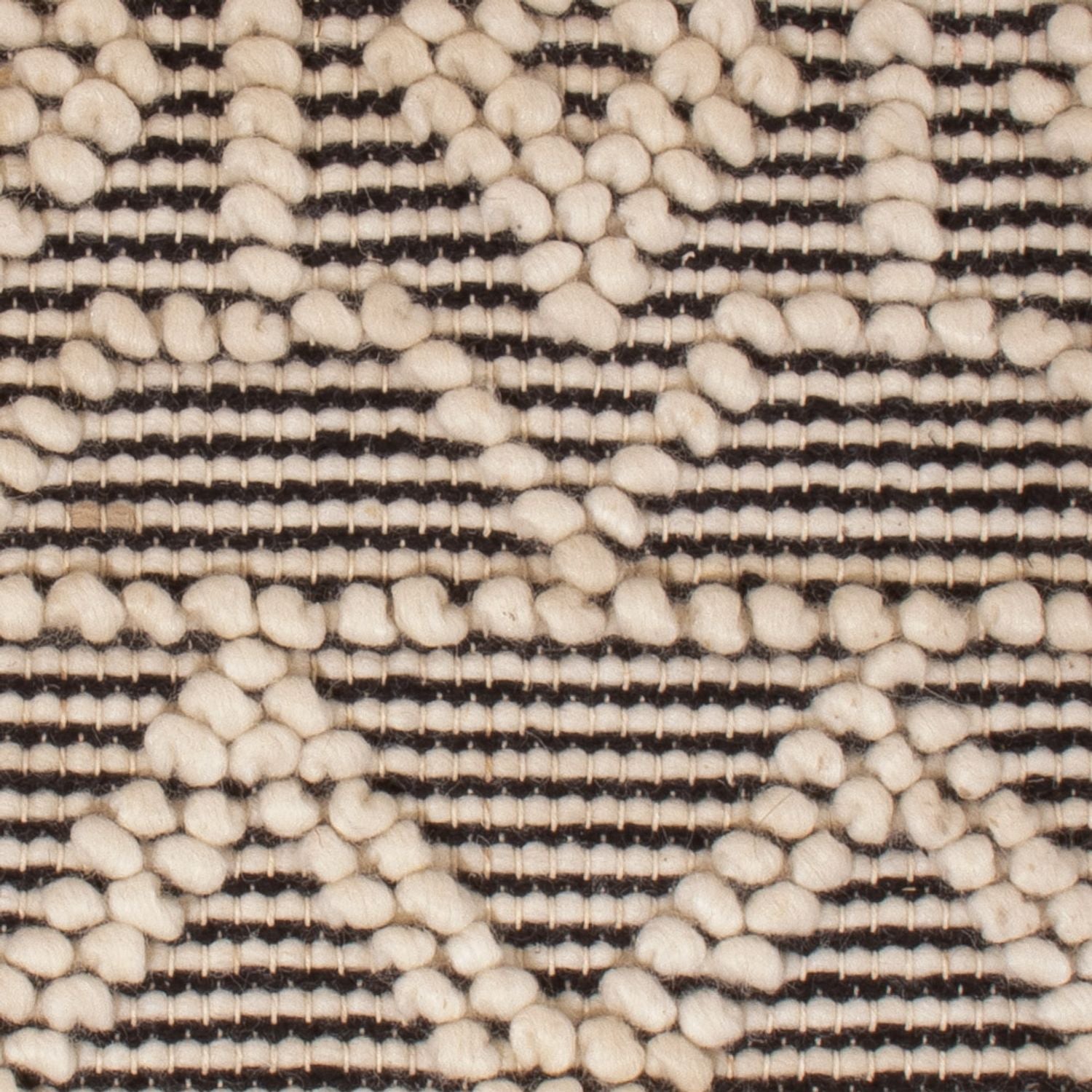 Wollteppich - 58 x 46 cm - schwarz-weiß