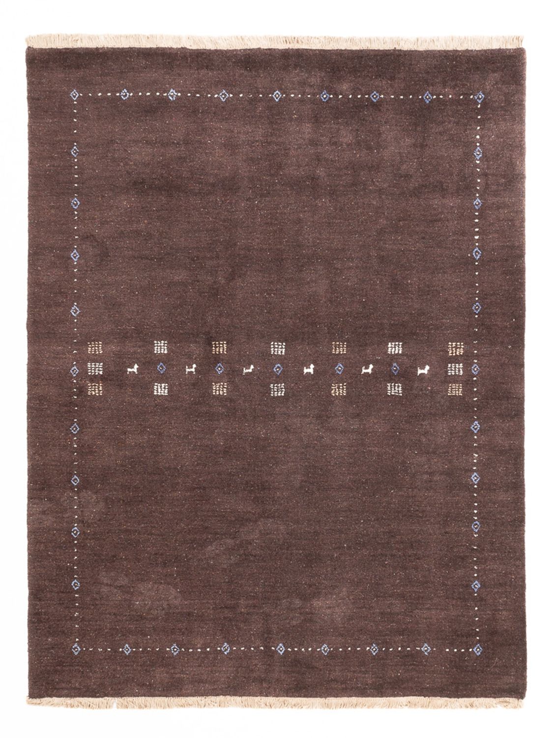Gabbeh Teppich - Loribaft Perser - 230 x 160 cm - dunkelbeige