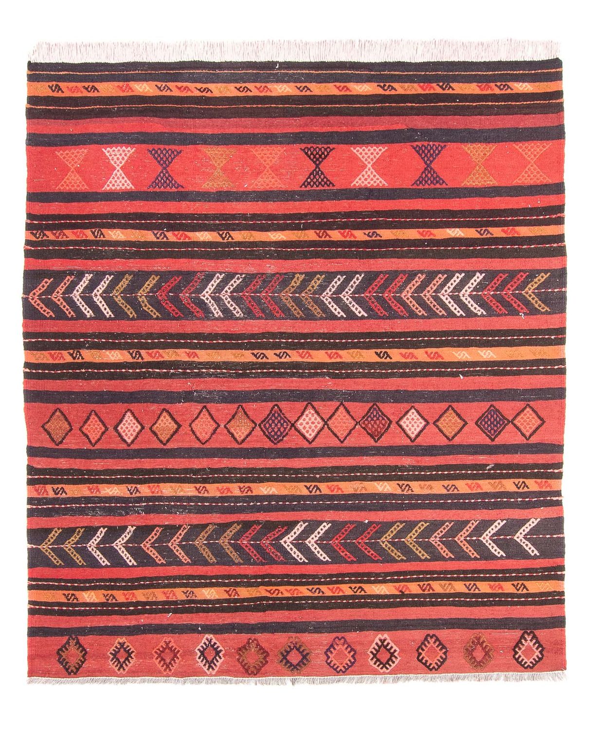 Kelim Teppich - Old - 190 x 160 cm - mehrfarbig