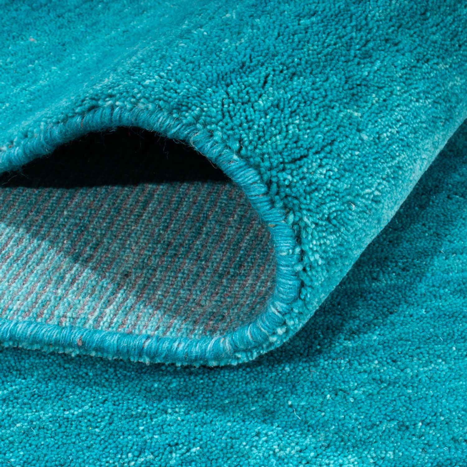 Gabbeh Teppich - Softy quadratisch  - 200 x 200 cm - türkis
