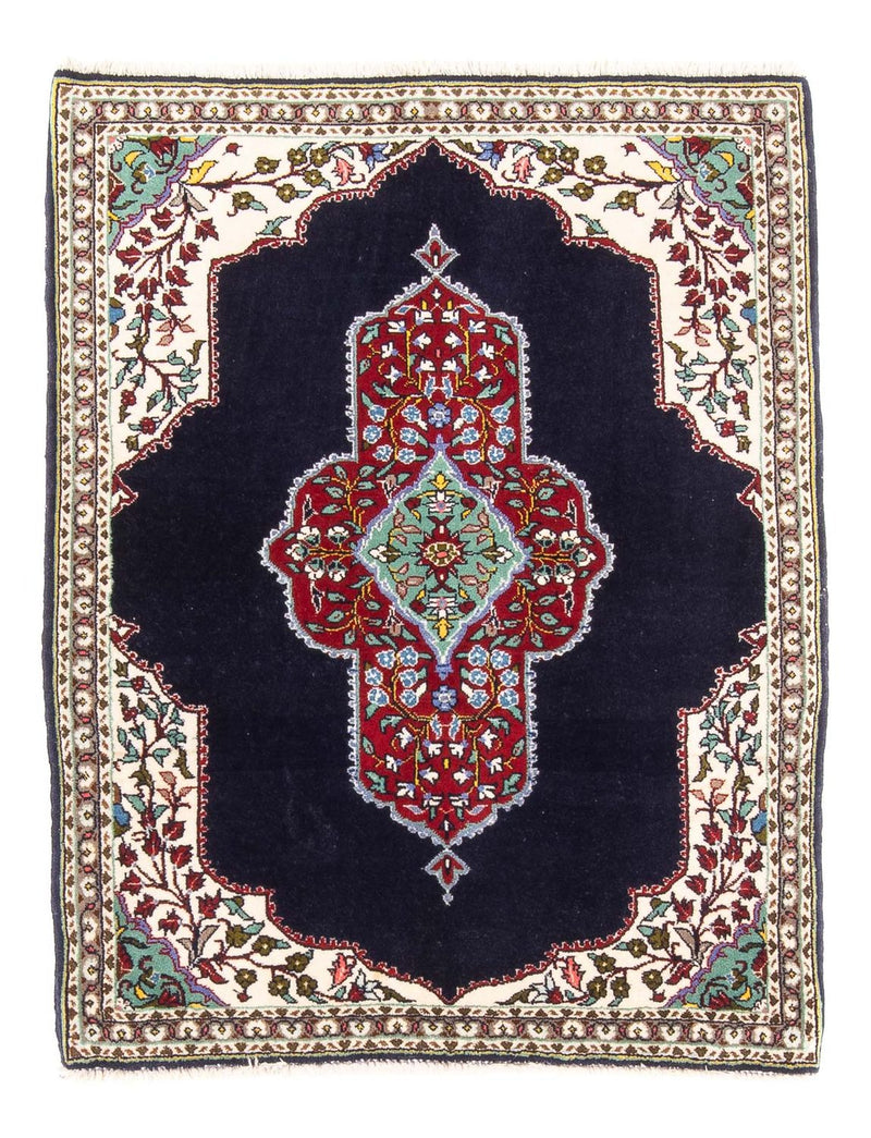 Perserteppich - Täbriz - Royal - 96 x 76 cm - dunkelblau