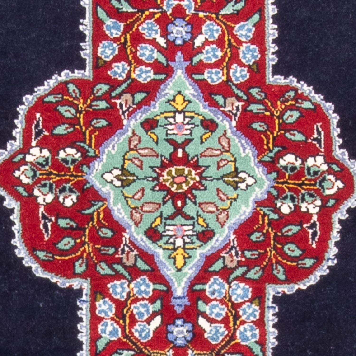 Perserteppich - Täbriz - Royal - 96 x 76 cm - dunkelblau