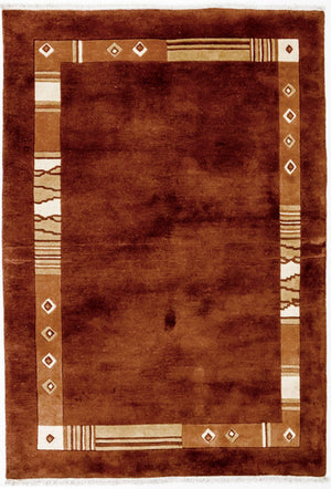 Nepal Teppich 200 x 144 cm - braun