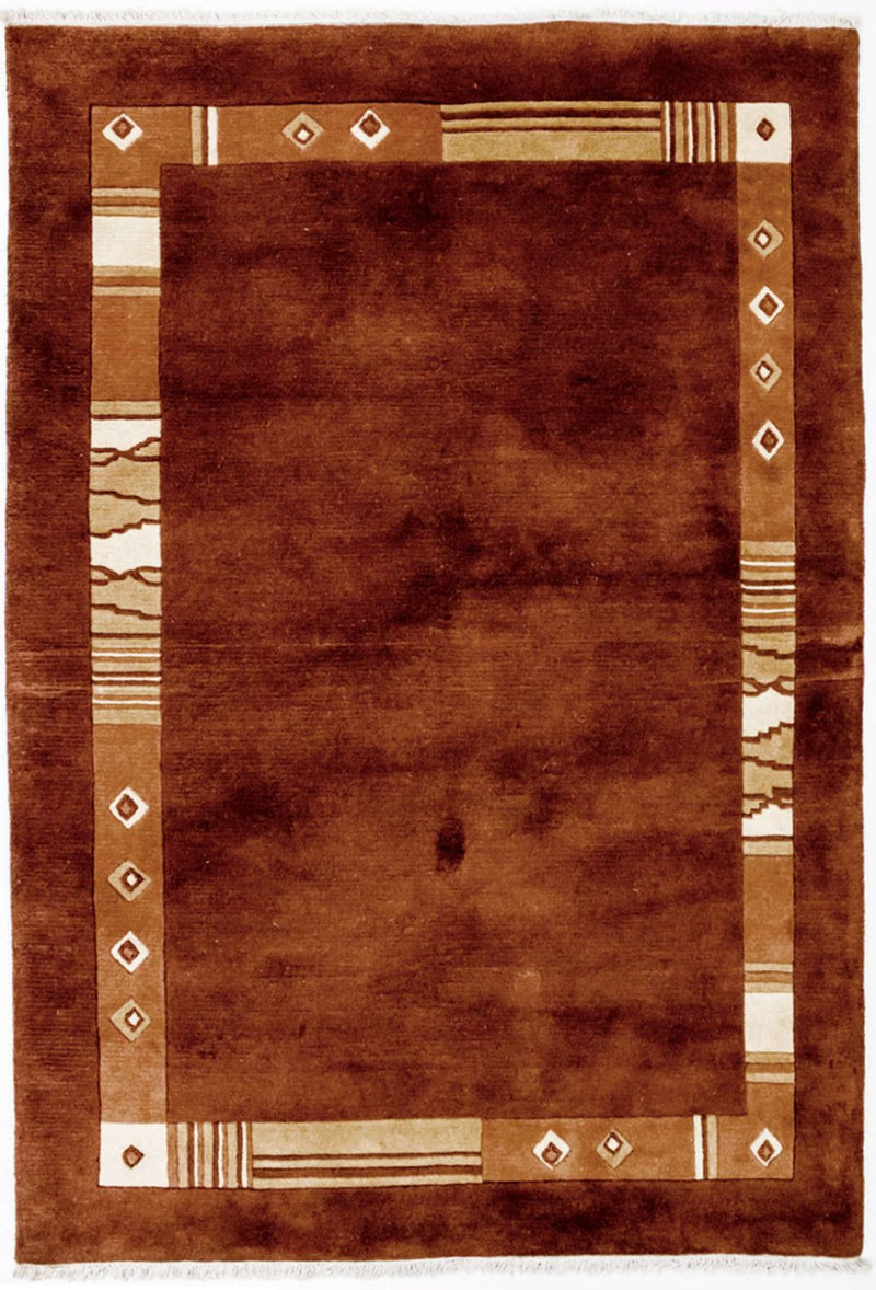 Nepal Teppich 200 x 144 cm - braun