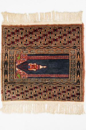 Afghan Teppich - Buchara 44 x 47 cm - blau