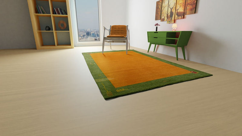 Gabbeh Teppich - Indus 300 x 250 cm - orange