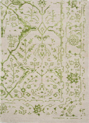 Wollteppich - 120 x 73 cm - grün