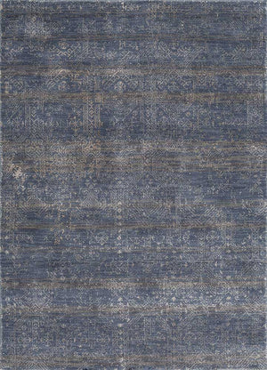 Wollteppich - 150 x 90 cm - dunkelblau