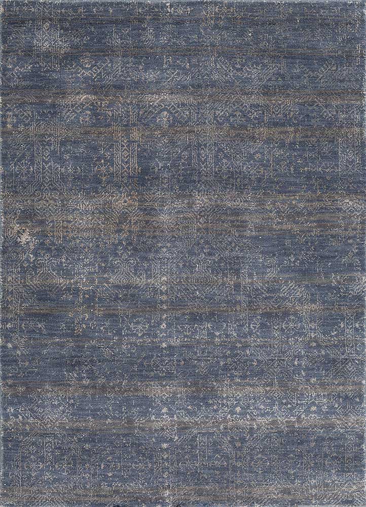 Wollteppich - 150 x 90 cm - dunkelblau
