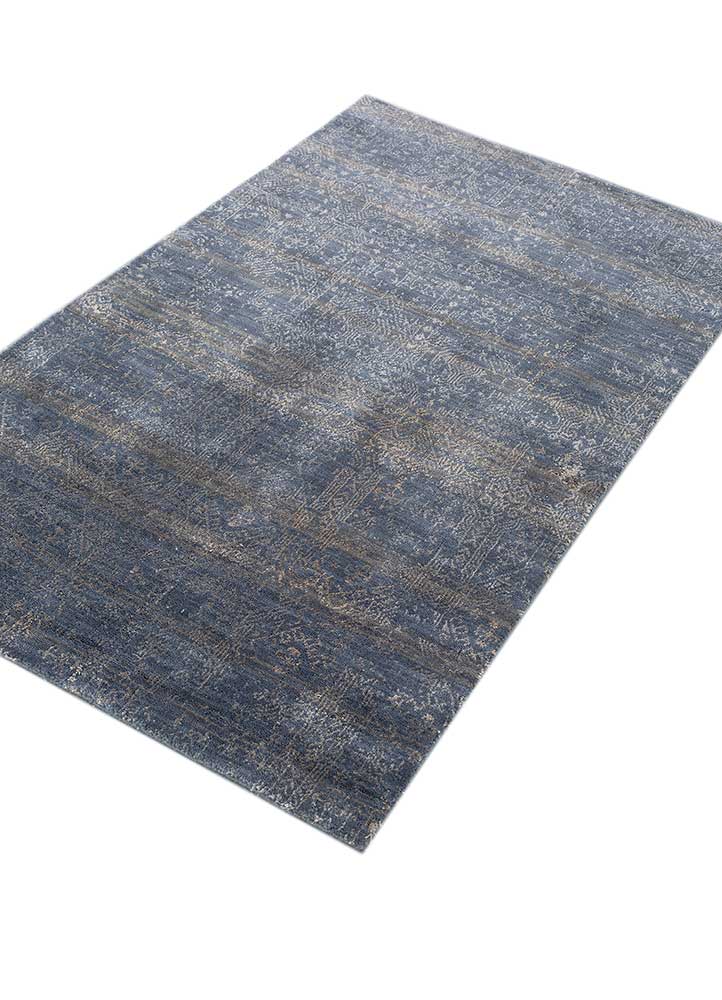 Wollteppich - 150 x 90 cm - dunkelblau