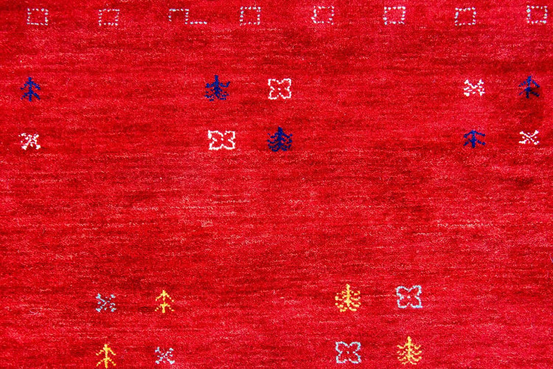Gabbeh Teppich - Loribaft Indus 400 x 300 cm - rot