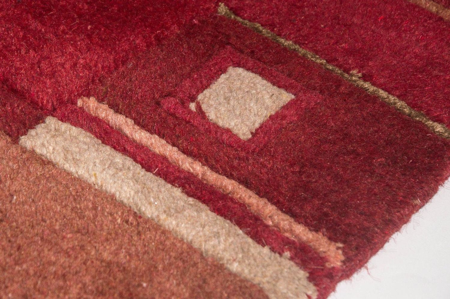 Nepal Teppich 140 x 70 cm - rot