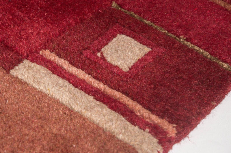 Nepal Teppich 140 x 70 cm - rot