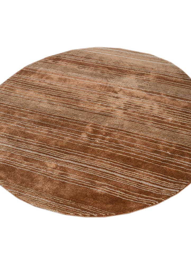 Wollteppich rund  - 120 x 120 cm - orange