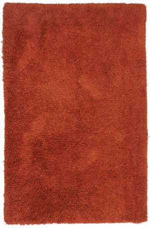 Hochflor Teppich 215 x 155 cm - rost