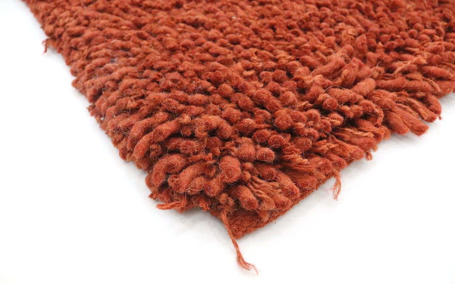 Hochflor Teppich 215 x 155 cm - rost