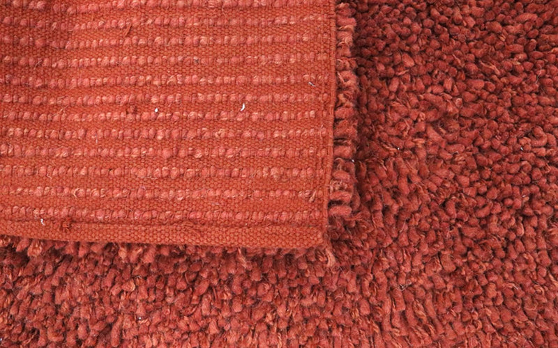 Hochflor Teppich 215 x 155 cm - rost