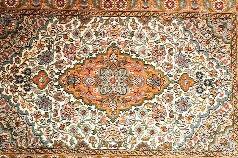 Seidenteppich - Kaschmir Seide 120 x 80 cm Teppichbrücke