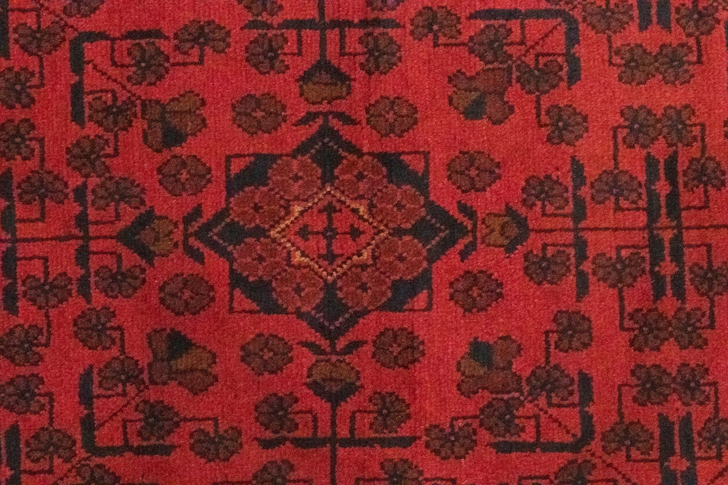Afghan Teppich - Kunduz 189 x 75 cm - rot