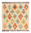 Kelim Teppich - Splash quadratisch  - 52 x 50 cm - mehrfarbig