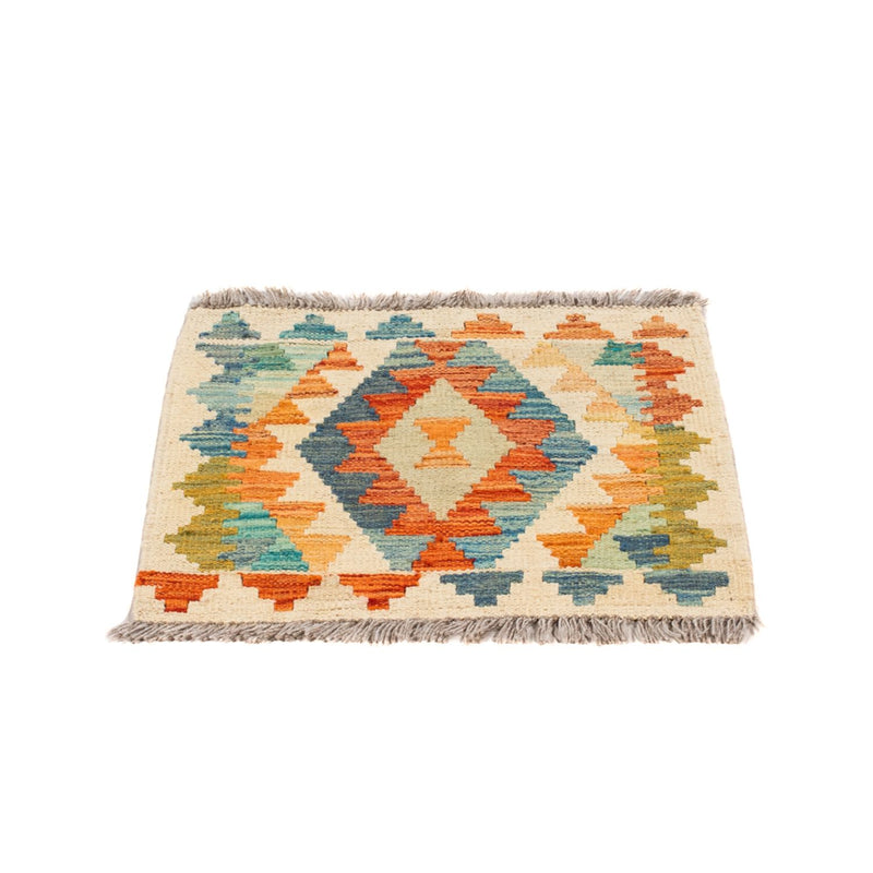 Kelim Teppich - Splash quadratisch  - 52 x 50 cm - mehrfarbig