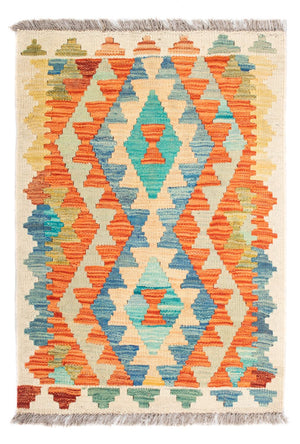 Kelim Teppich - Splash - 89 x 63 cm - mehrfarbig