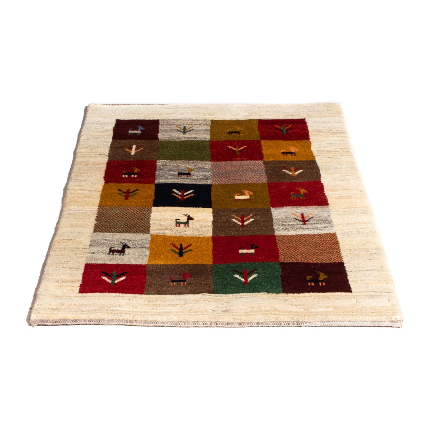 Gabbeh Teppich - Perser - 116 x 78 cm - mehrfarbig