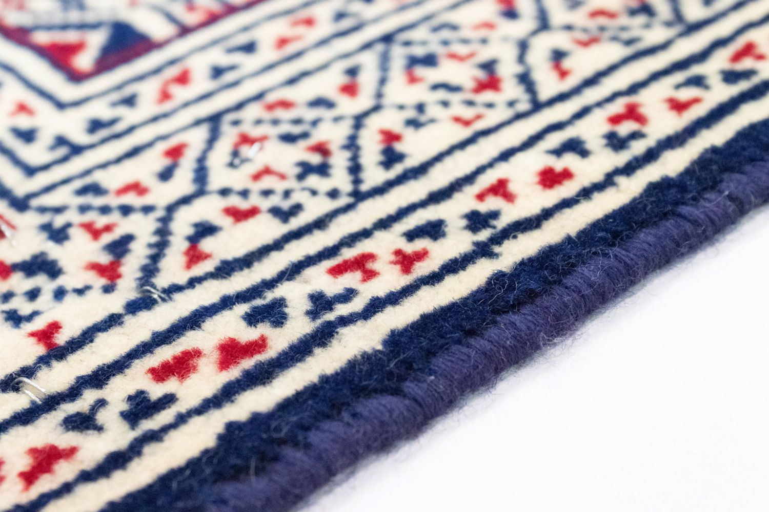 Turkaman Teppich 90 x 62 cm - blau