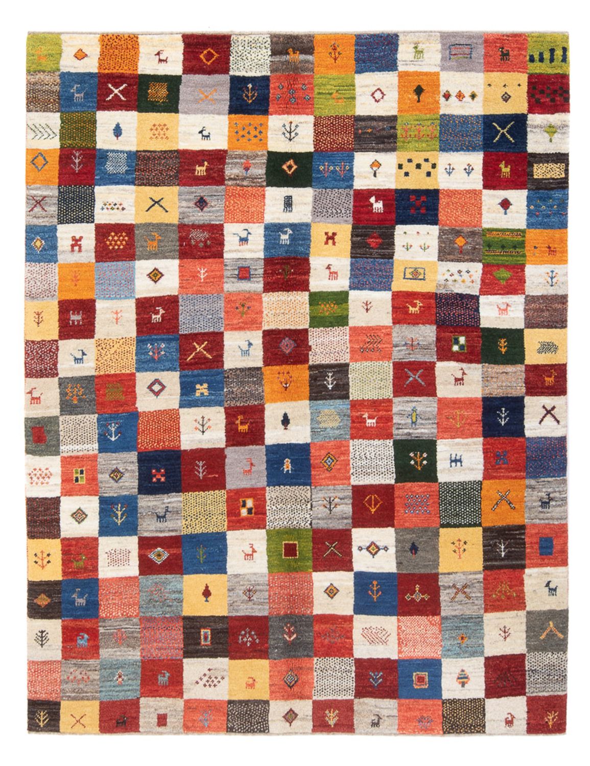 Gabbeh Teppich - Perser - 201 x 157 cm - mehrfarbig