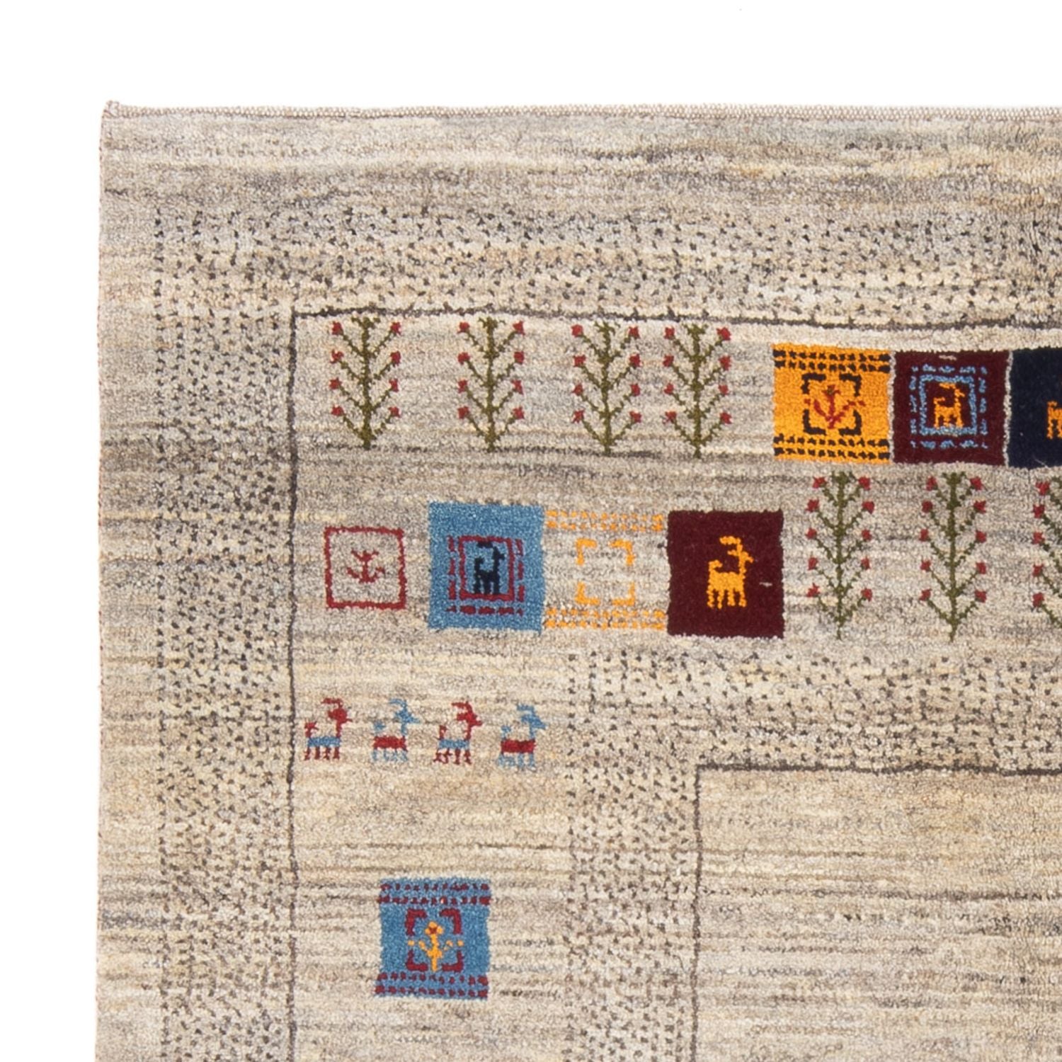 Gabbeh Teppich - Perser - 196 x 155 cm - mehrfarbig