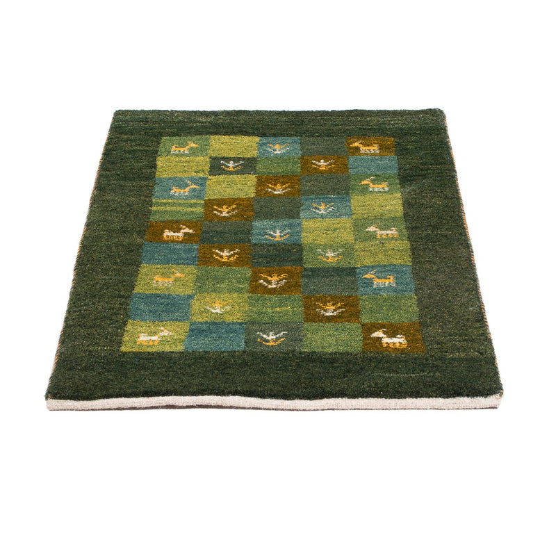 Gabbeh Teppich - Perser - 87 x 61 cm - grün
