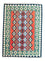 Kelim Teppich - Splash 202 x 150 cm - rot