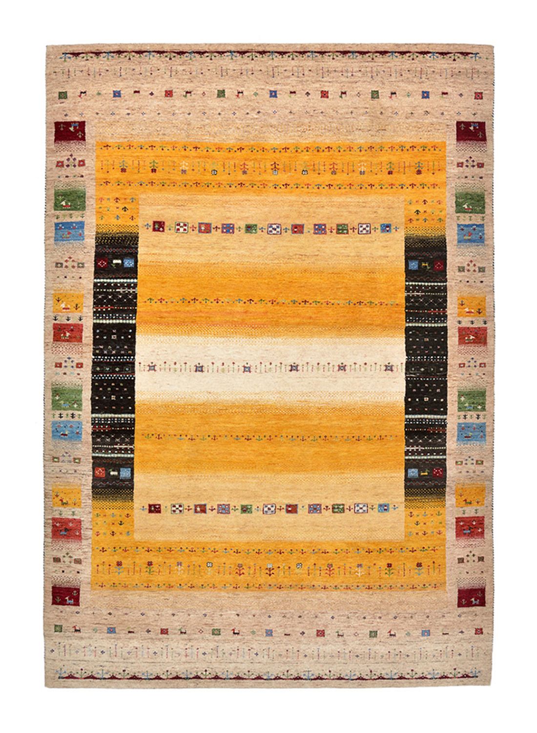 Gabbeh Teppich - Loribaft Indus - 245 x 173 cm - mehrfarbig