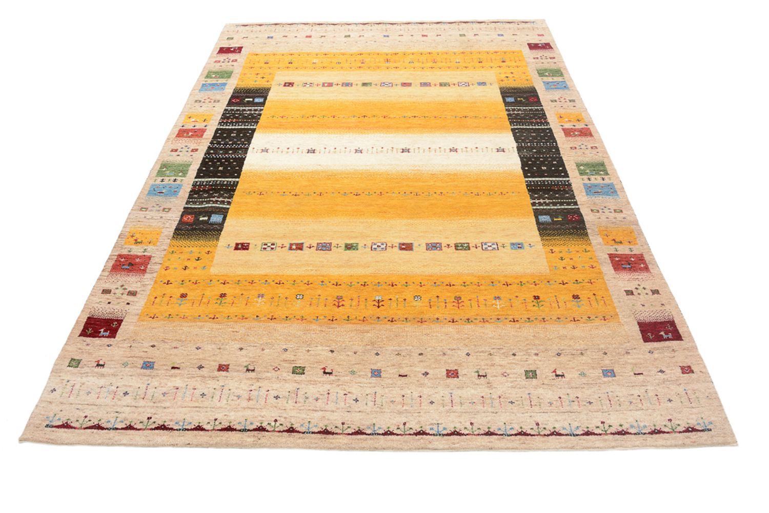 Gabbeh Teppich - Loribaft Indus - 245 x 173 cm - mehrfarbig