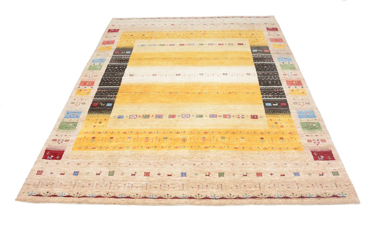 Gabbeh Teppich - Loribaft Indus - 245 x 173 cm - mehrfarbig