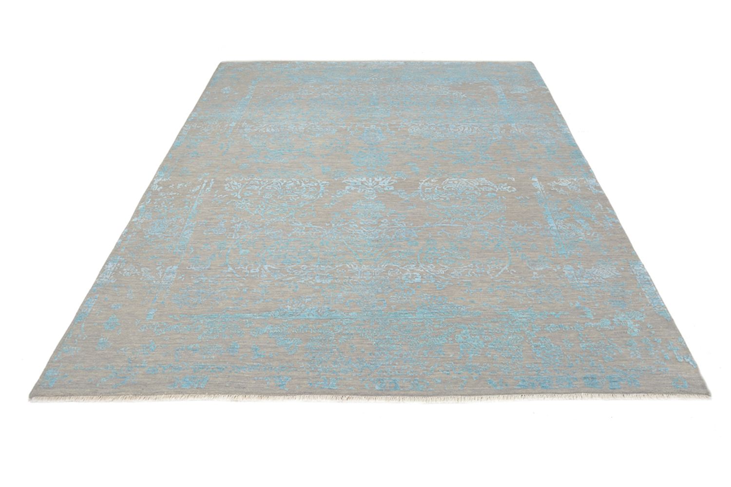 Designer Teppich - 401 x 307 cm - hellblau