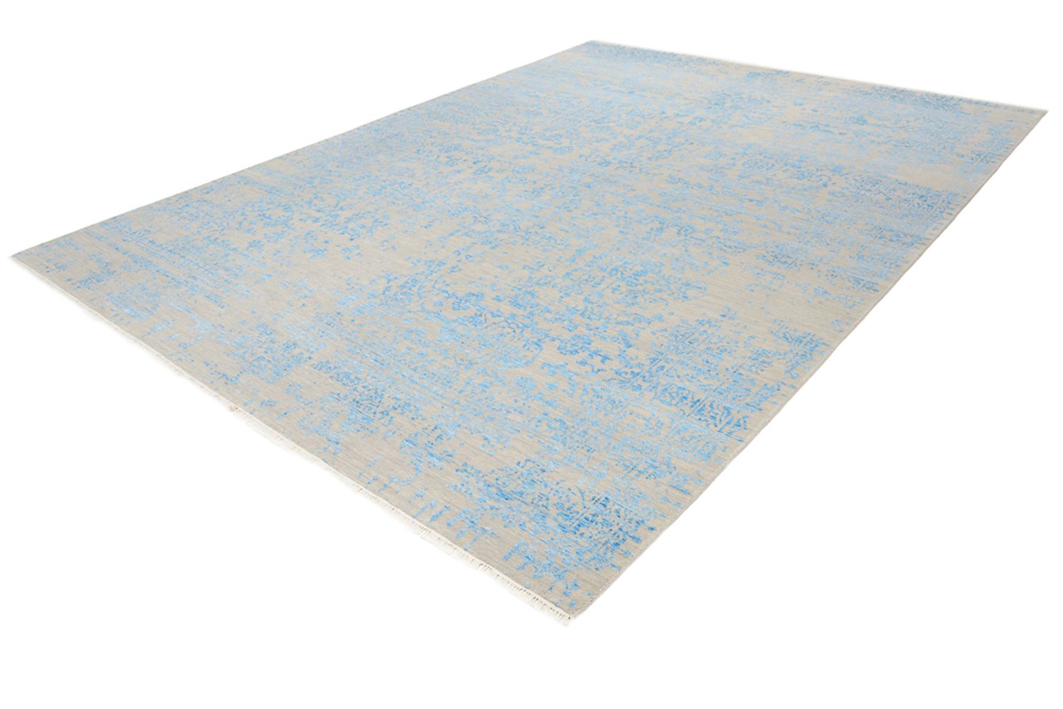Designer Teppich - 289 x 274 cm - hellblau
