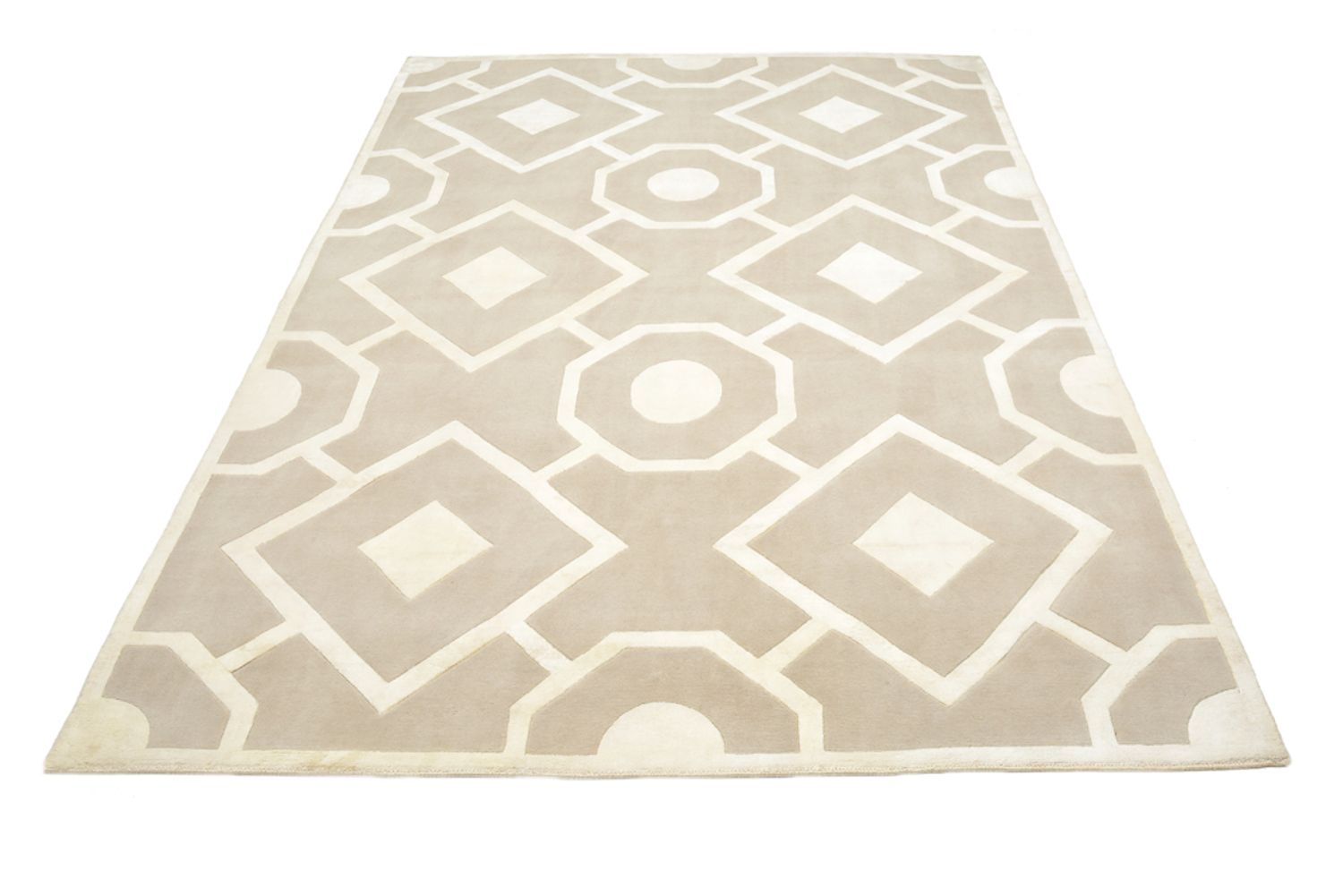 Designer Teppich - 236 x 174 cm - beige