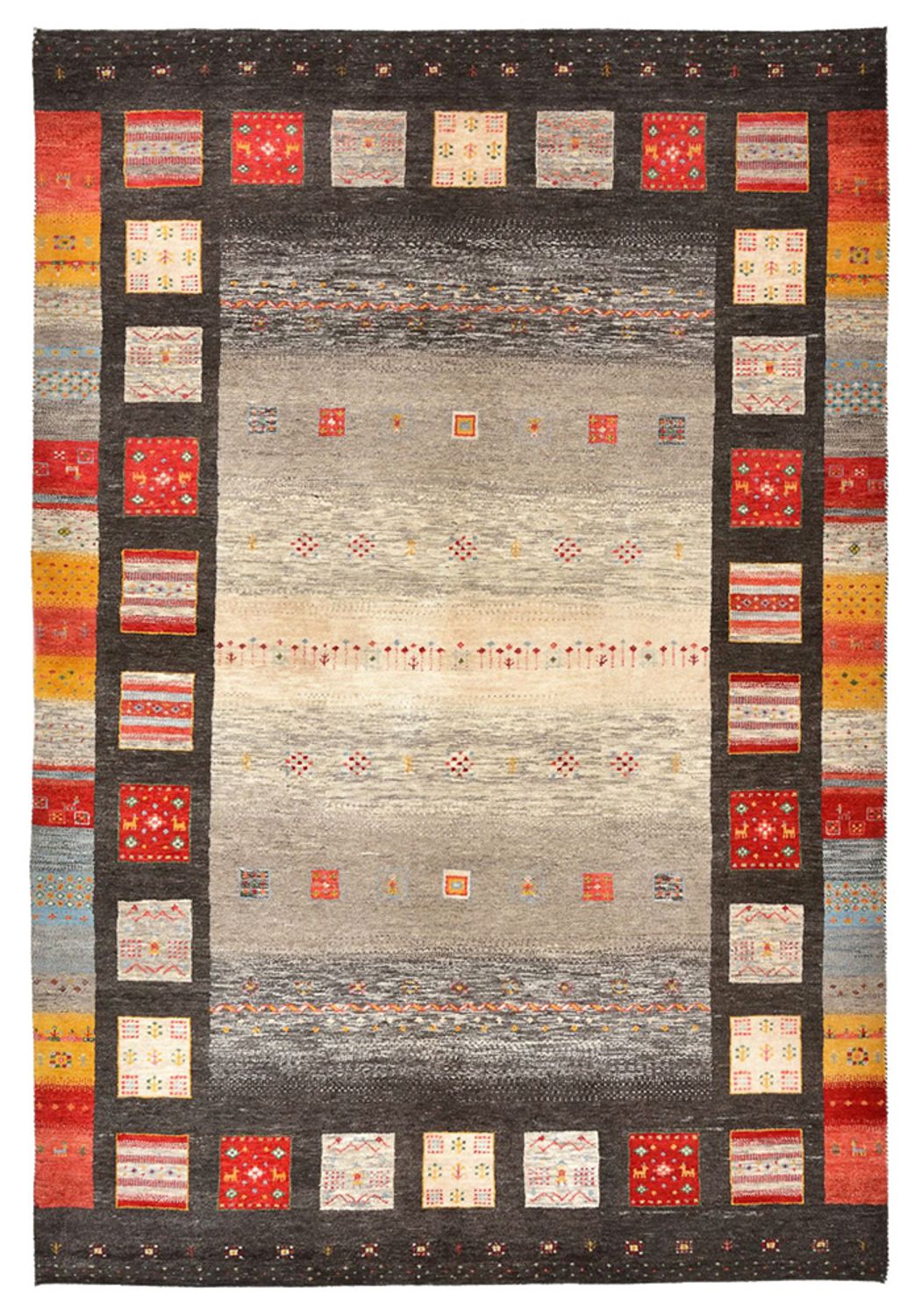 Gabbeh Teppich - Loribaft Indus - 251 x 173 cm - mehrfarbig