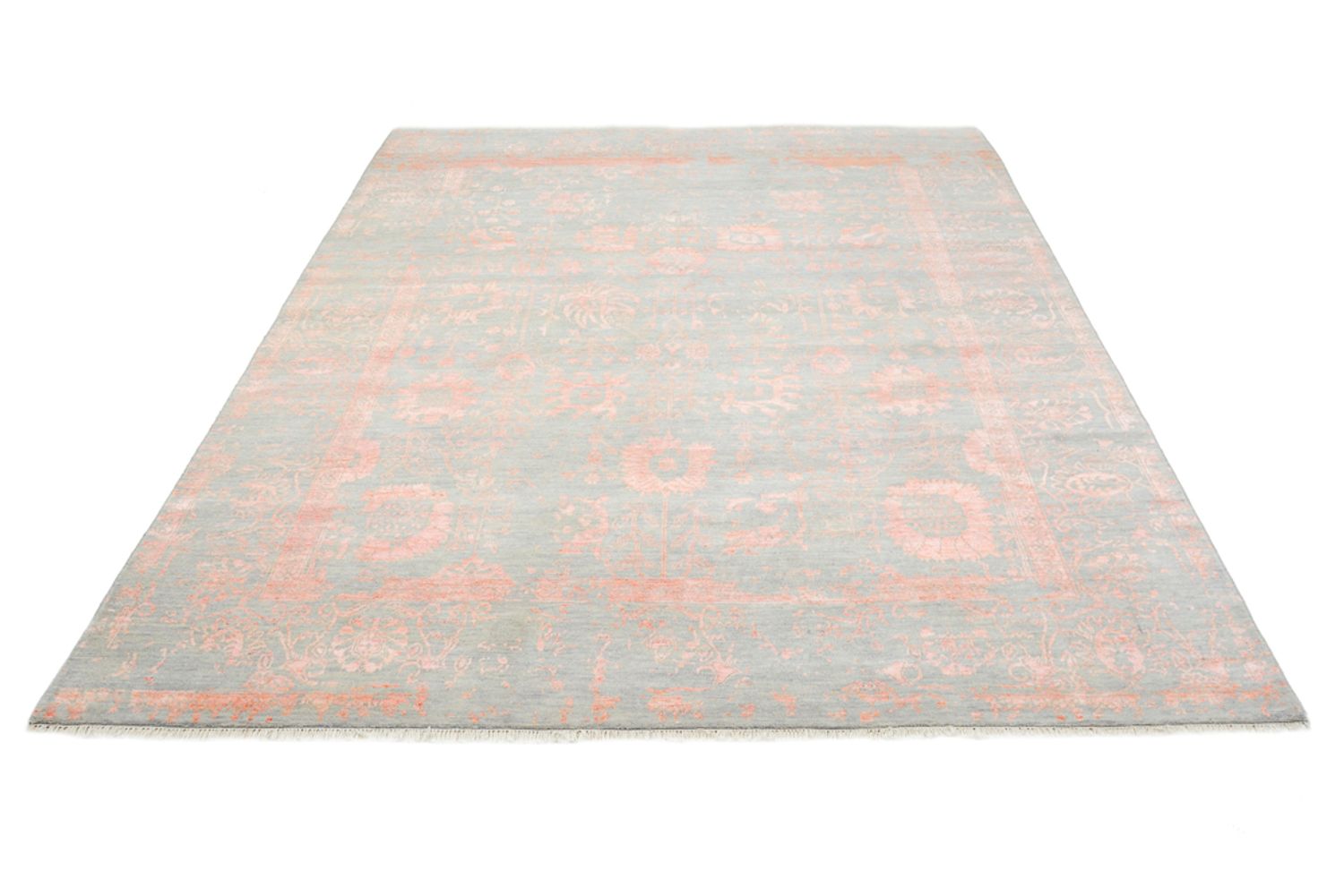 Designer Teppich - 189 x 152 cm - grau