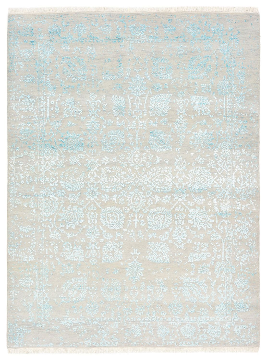 Designer Teppich - 194 x 149 cm - hellgrau