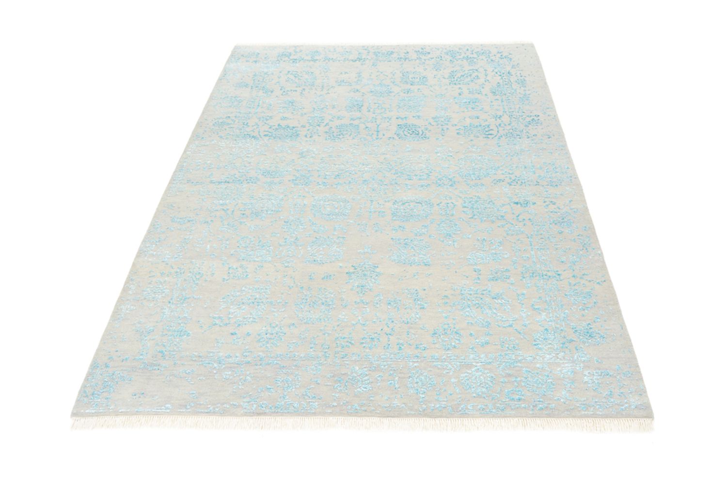 Designer Teppich - 194 x 149 cm - hellgrau