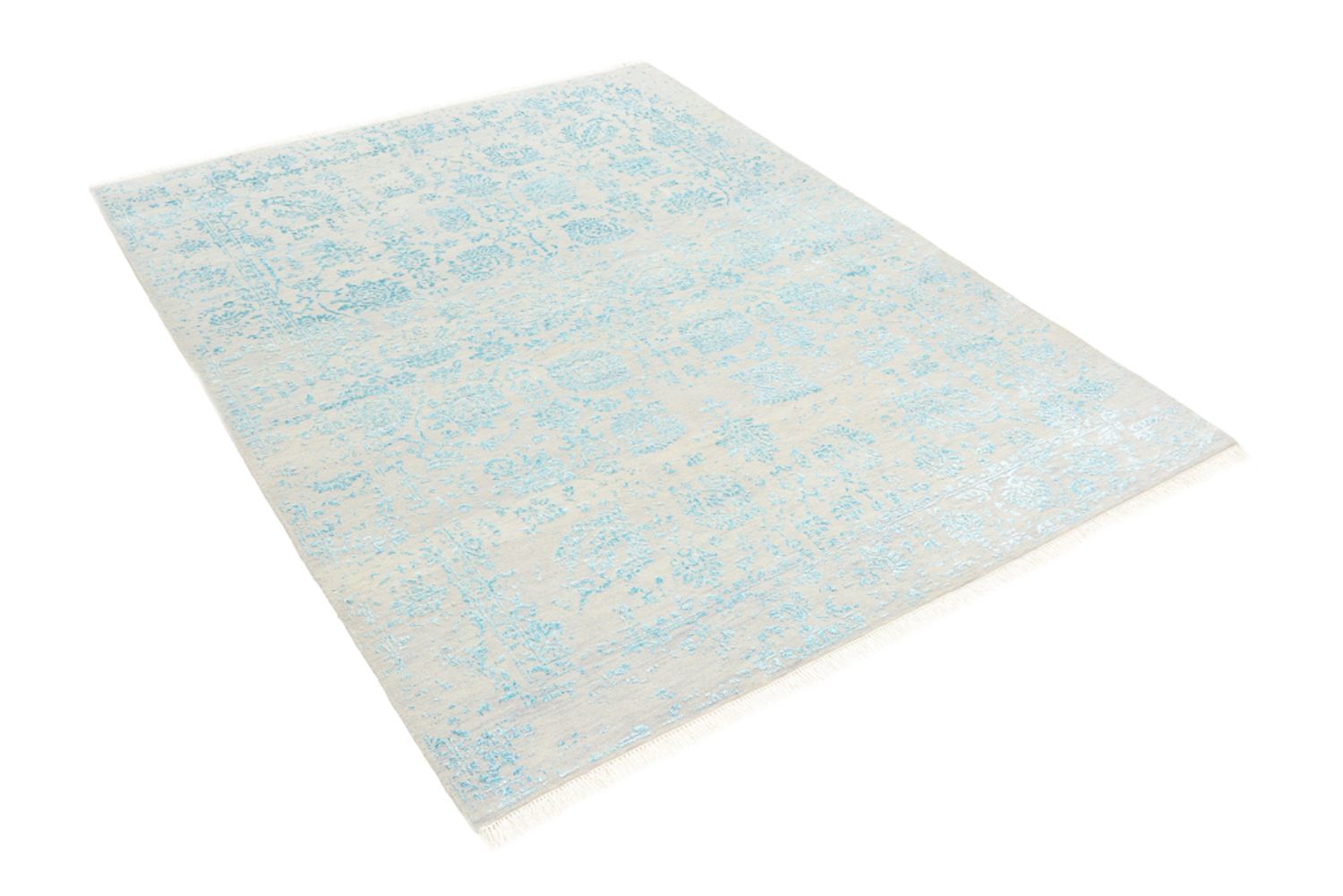 Designer Teppich - 194 x 149 cm - hellgrau