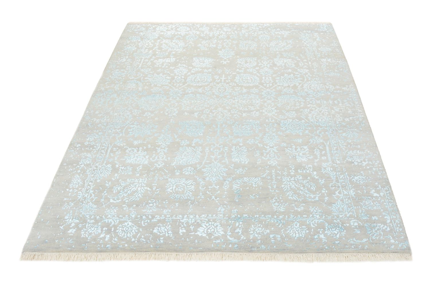 Designer Teppich - 194 x 149 cm - hellgrau