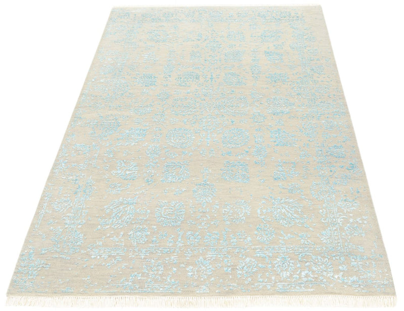 Designer Teppich - 177 x 124 cm - hellgrau