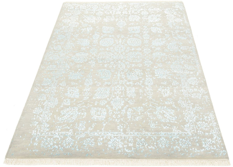 Designer Teppich - 177 x 124 cm - hellgrau