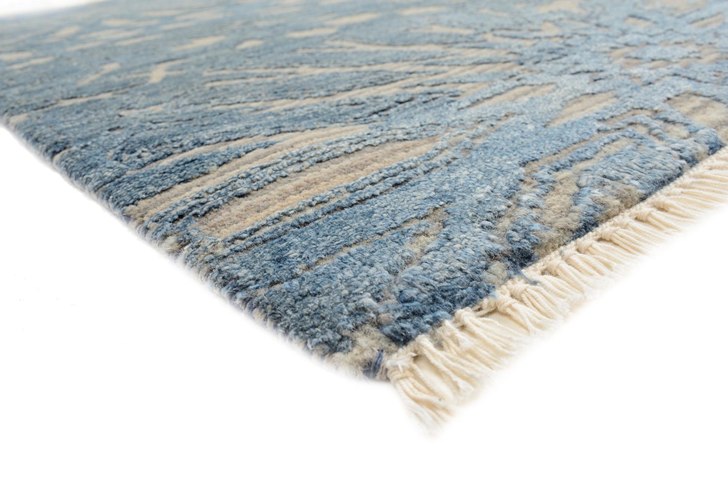 Designer Teppich - 240 x 173 cm - seeblau